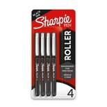 Sharpie Roller 4pk Rollerball Gel Pens 0.7mm Black Ink