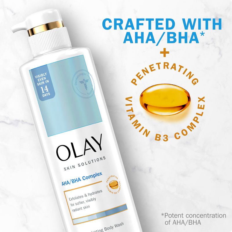 Olay Skin Solutions Body Wash with AHA/BHA Complex - 17.9 fl oz, 4 of 12