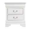 HomeStock White Nightstand 24x22x16 with One Spacious Drawer, Compact Bedside Table for Storage and Bright Stylish Bedroom Accent - 4 of 4