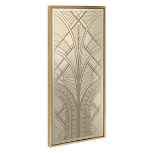 Kate & Laurel All Things Decor 18"x40" Sylvie Retro Art Deco Glam Abstract Framed Metallic Canvas Wall Art by The Creative Bunch Studio - 1 of 4