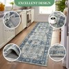 COZONY Vintage Floral Oriental Washable Rug with Non-Slip Backing, Soft Low-Pile Carpet for Living Room Bedroom and Dining Room - 2 of 4
