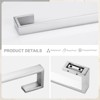 WOWOW 4-Pieces Bath Hardware Set with Hardware Included Toile Paper Holder Towel/Robe Hook Towel Bar/Rack in Brushed Nickel - 3 of 4