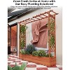Arched Trellis Garden Planter with Hanging Roof, Features Side Supports & 4 Drainage Holes, Elevated Wooden Raised Bed for Climbing Vines - 3 of 4