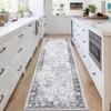 Washable Vintage Floral Distressed Rug Non Slip Low Pile Rug Soft Foldable Rugs Living Room Bedroom - 2 of 4
