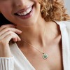 Ross-Simons Turquoise and 1.10 ct. t.w. White Topaz Pendant Necklace in 18kt Gold Over Sterling Size 18 - 2 of 3