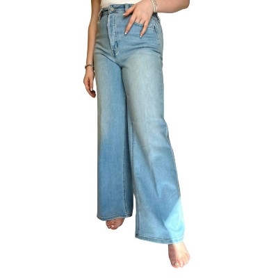 Women's Terry High Rise Wide Leg Jeans - CELLO