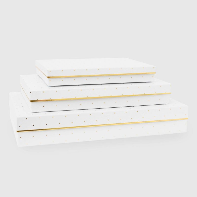White and Gold Scatter Dot Gift Box, Large Square - Sugar Paper&#8482;, 3 of 4