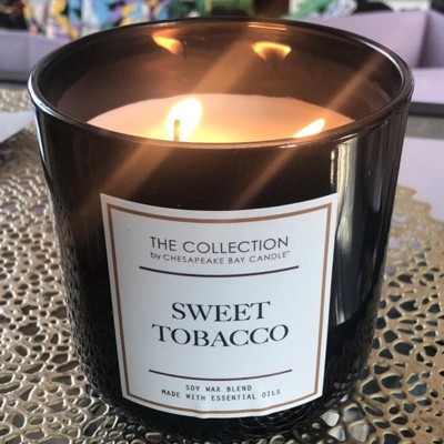 2-Wick Black Glass Sweet Tobacco Lidded Jar Candle 12oz - The Collection By  Chesapeake Bay Candle