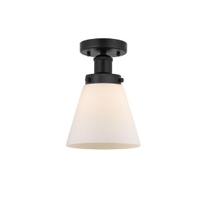 Cone - 1 Light Semi-Flush Mount In Industrial Style-8.25 Inches Tall and 6.5 Inches Wide - 1 of 1