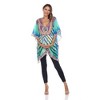Maternity Plus Size Short Caftan with Tie-up Neckline - White Mark - 4 of 4