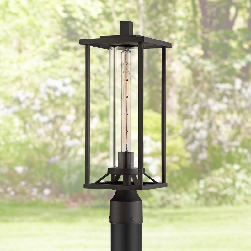 Minka Lavery Modern Outdoor Post Light Fixture Black 20" Clear Glass for Exterior Barn Deck House Porch Yard Patio, 2 of 3