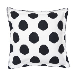carol & frank 20" x 20" Dot Onyx Black Polka Dot Printed Throw Pillow - 1 of 3