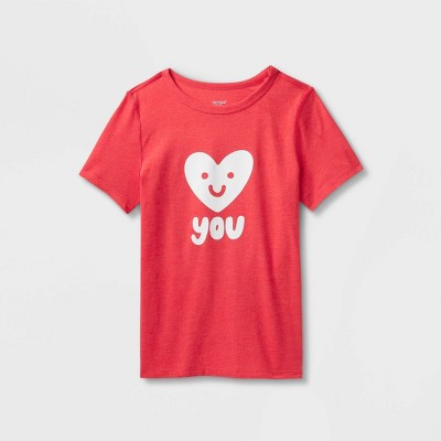 Kids' Adaptive Valentine's Day Short Sleeve Graphic T-Shirt - Cat & Jack™