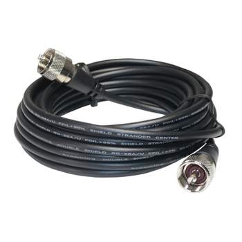 Browning® CB Antenna Coaxial Cable Assembly with Preinstalled UHF PL-259, 18 Feet.