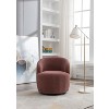 360° Swivel Accent Armchair, Barrel Chair With Black Powder Coating Metal Base-ModernLuxe - 2 of 4