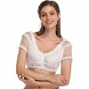 Clearlove Women's Cropped Tie-Front Shirt Casual Short Sleeve Wrap Blouse with Adjustable Lace up Lightweight Summer Top - 4 of 4
