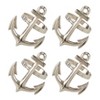 Saro Lifestyle Anchor Napkin Ring, Silver (Set of 4) - 2 of 4