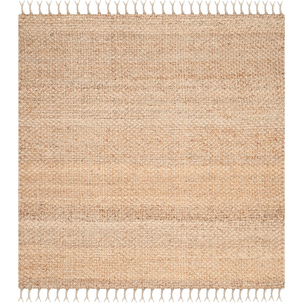 7'x7' Square Lakisha Solid Woven Rug Natural Square - Safavieh