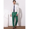 Lars Amadeus Men's Casual Striped Slim Fit Flat Front Contrast Color Trousers - 3 of 4