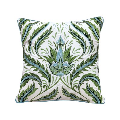 Rightside Designs Green Morris Thistle Pattern Indoor/outdoor Throw ...