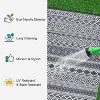 Outdoor Rugs Waterproof, Portable Lightweight Plastic Straw Camping Geometric Reversible Indoor Outdoor Floor Mat for RV Porch Deck Balcony Beach - 4 of 4