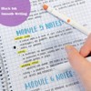 Wrapables Smooth Retractable Black Ink Gel Pens, 0.5mm Fine Point, for Home Office Work (Set of 5), Pastel - 3 of 4