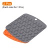 Unique Bargains Heat Resistant Silicone Non-Slip Flexible Trivet Mat 6.9 Inch Orange, Deep Gray 2 Pcs - 3 of 3