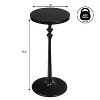 JONATHAN Y Lulu 19.5" Art Deco Classic Pedestal Round Metal Drink Table & Decorative End Table - 4 of 4