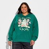 Women's Mickey Tis' the Season Graphic Sweatshirt - Green - 2 of 3