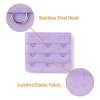 Allegra K Women's 3 Hook 3 Row Stretchy Bra Strap Extenders Hooks Bra Band - 4 of 4