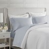 4 Pcs 100% Cotton 500 Thread Count Sheet Set, Solid Color Ultra Soft Bedding, Deep Pocket Flat/Fitted Sheet for All Seasons - 4 of 4