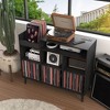 HDZNVF Record Player Stand with Open Vinyl Storage, Record Player Table for Vinyl Holds Up to 550 Albums Black - 3 of 4