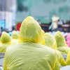 Juvale Juvale 20-Pack Disposable Rain Ponchos with Hood for Adults and Family - Clear Multicolor Emergency Raincoats - 3 of 4