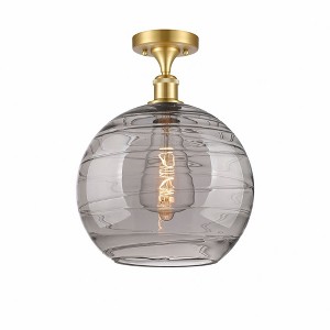 Athens Deco Swirl - 1 Light Semi-Flush Mount In Industrial Style-17 Inches Tall and 12 Inches Wide - 1 of 1