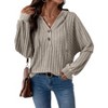 Coolmee Women's Sweaters Fashion Hoodies Long Sleeve Tops Casual Sweatshirts Fall Outfits Pullover Winter Clothes - 2 of 4