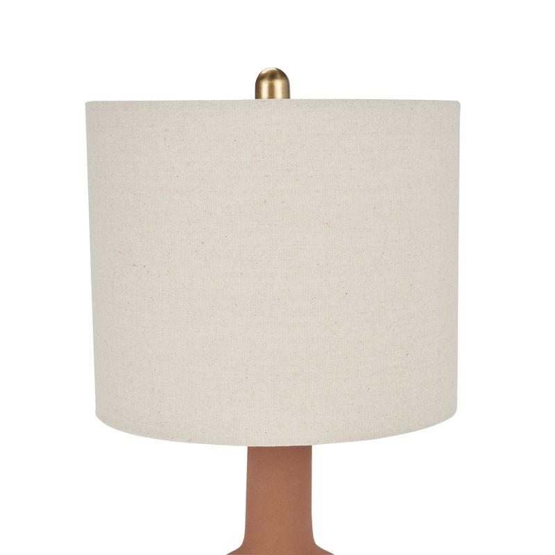22" Terracotta Ceramic Table Lamp - Nourison, 5 of 8