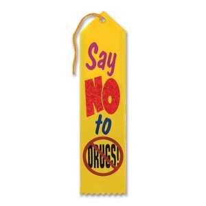Beistle Say No To Drugs Award Ribbon, 2" x 8", (6/Pkg) Multicolored - 1 of 1