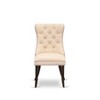East West Furniture Dallas Parson Kitchen Chairs - Button Tufted Nailhead Trim Light Linen Fabric Padded Dining Chairs, Set of 2, Distressed Jacobean - 3 of 4