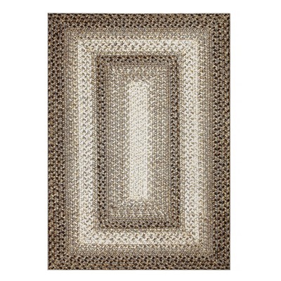 Washable Modern Braided Printed Rug Non Slip Low Pile Rug Soft Contemporary Throw Floor Cover Foldable Indoor Carpet for Living Room Bedroom