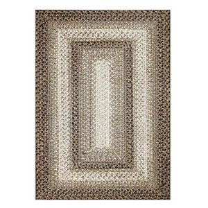Washable Modern Braided Printed Rug Non Slip Low Pile Rug Soft Contemporary Throw Floor Cover Foldable Indoor Carpet for Living Room Bedroom - 1 of 4