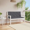 vidaXL Indoor/Outdoor Bench Cushions 2 pcs, Non-slip, Water-Repellent, Anthracite 47.2"x19.7"x2.8" - 2 of 4