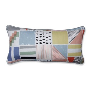 Amagansett Summer Bolster Oversize Lumbar Throw Pillow - Pillow Perfect: Weather-Resistant, Modern Style for Indoor Use - 1 of 3