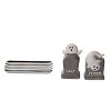 Dolomite Haunted Tombstone Salt and Pepper Shaker with Plate Set of 3 - 4 of 4