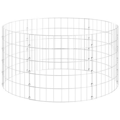 vidaXL Circular Gabion Pole Galvanized Steel Ã˜39.4"x19.7"