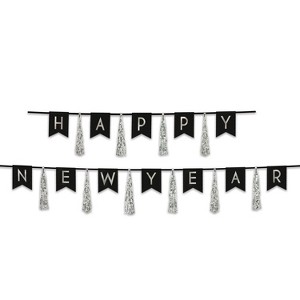 Beistle Happy New Year Streamer, 13" x 6' & 13" x 9', (1/Pkg) - 1 of 1