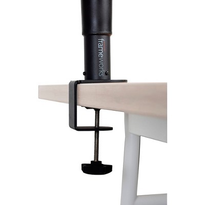 Adjustable Black Steel Clamp-On Studio Monitor Stands - Pair