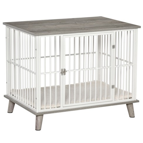 TRIXIE Pet Home Furniture Style Dog Crate, Gray, Small 