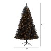 Nearly Natural 7-ft Black Artificial Christmas Tree with 500 Clear LED Lights and 1428 Tips - image 2 of 4