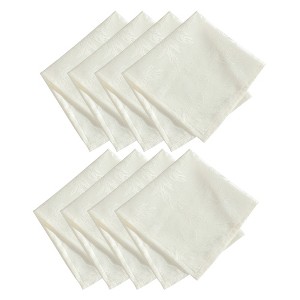 Elrene Elegant Woven Leaves Jacquard Damask Napkin, Set of 8 - Elrene Home Fashions - 1 of 4