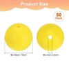 Unique Bargains Round Loose Rubber Beads Craft Smooth Ball Small Hole for DIY Crafts 50 Pcs - 3 of 4